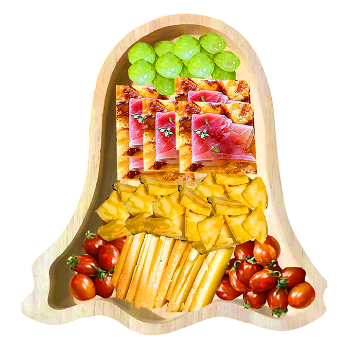 Halloween Pumpkin Ghost Wood Plate Cheese Bread Charcuterie Meat Cheese Appetizer Food Serving Dinner Dish Tray Kitchen Image 4