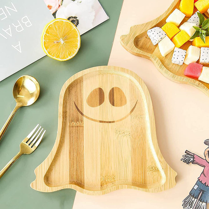 Halloween Pumpkin Ghost Wood Plate Cheese Bread Charcuterie Meat Cheese Appetizer Food Serving Dinner Dish Tray Kitchen Image 7