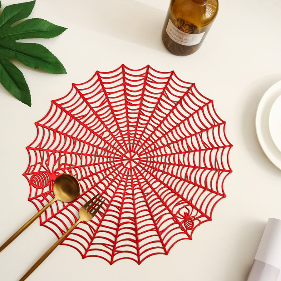 Placemat Spider Web Shape Table Mat Easy to Clean Heat Resistant Table Placemat for Home Image 1