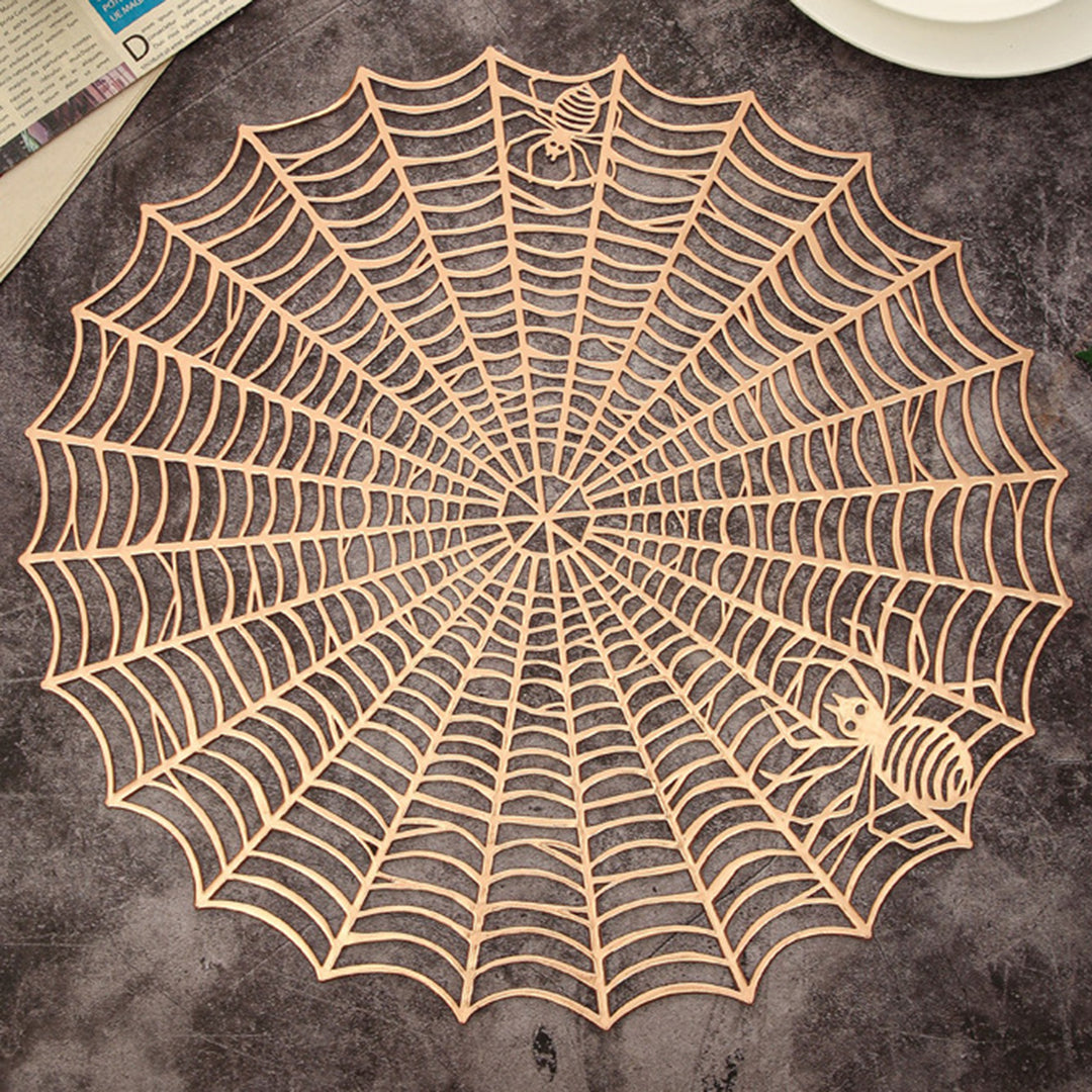 Placemat Spider Web Shape Table Mat Easy to Clean Heat Resistant Table Placemat for Home Image 4