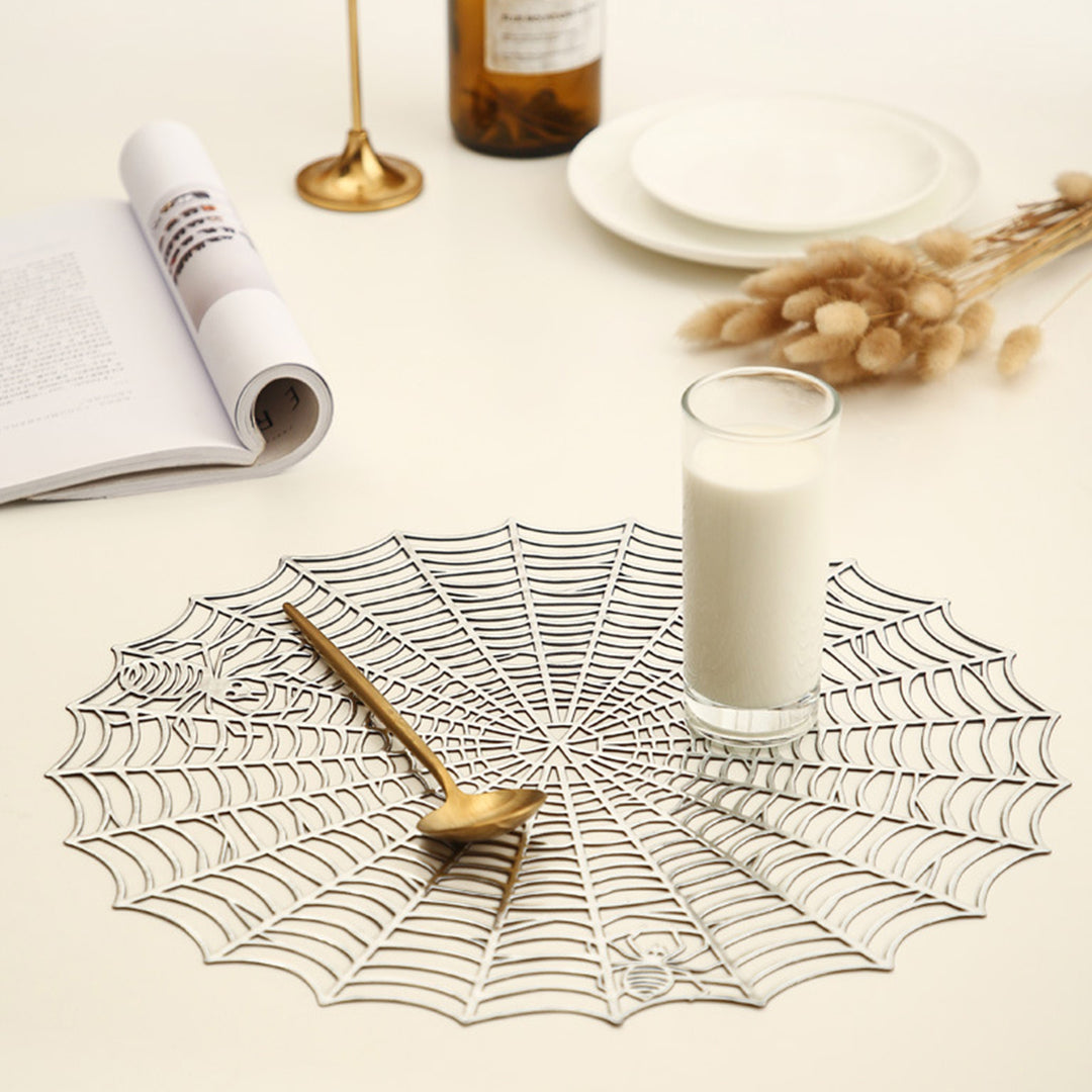 Placemat Spider Web Shape Table Mat Easy to Clean Heat Resistant Table Placemat for Home Image 6