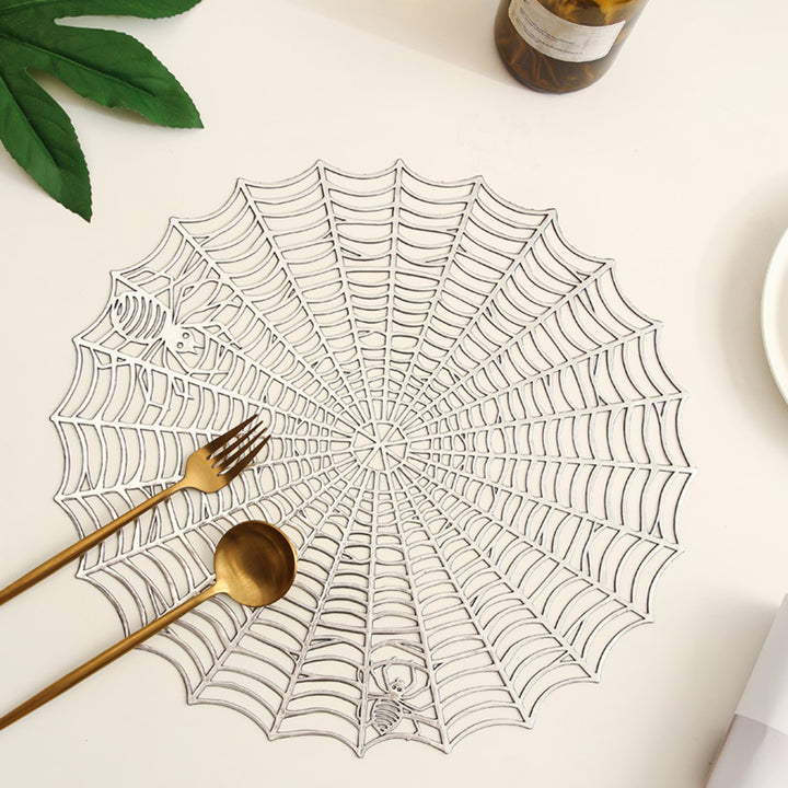 Placemat Spider Web Shape Table Mat Easy to Clean Heat Resistant Table Placemat for Home Image 10