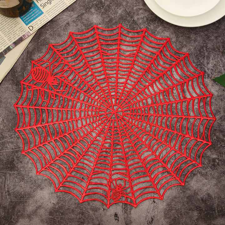 Placemat Spider Web Shape Table Mat Easy to Clean Heat Resistant Table Placemat for Home Image 11