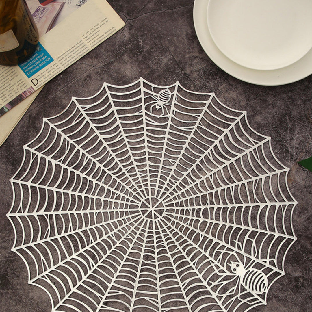 Placemat Spider Web Shape Table Mat Easy to Clean Heat Resistant Table Placemat for Home Image 12