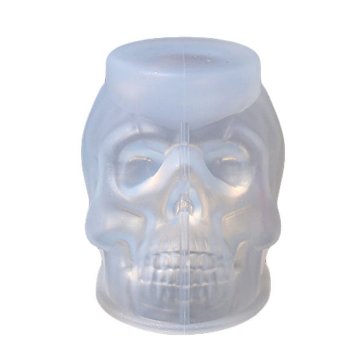 Halloween 3D Skull Resin Mold DIY Craft Epoxy Clay Candle Wax Resin Casting Silicone Scar Skull Decoration Silicone Mold Image 4