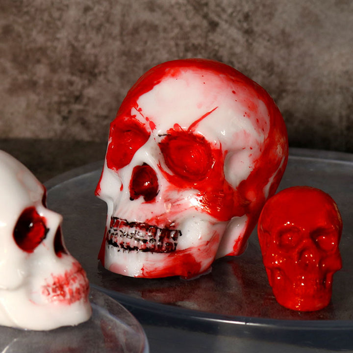 Halloween 3D Skull Resin Mold DIY Craft Epoxy Clay Candle Wax Resin Casting Silicone Scar Skull Decoration Silicone Mold Image 9