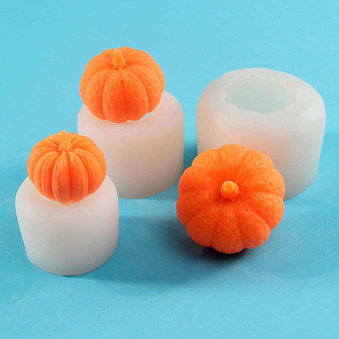 3Pcs Candle Mold Flexible Silicone Pumpkin Mold DIY Soap Mold for Halloween Thanksgiving Decorations Image 10