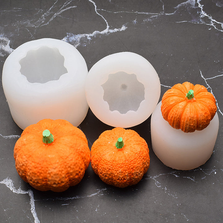 3Pcs Candle Mold Flexible Silicone Pumpkin Mold DIY Soap Mold for Halloween Thanksgiving Decorations Image 12