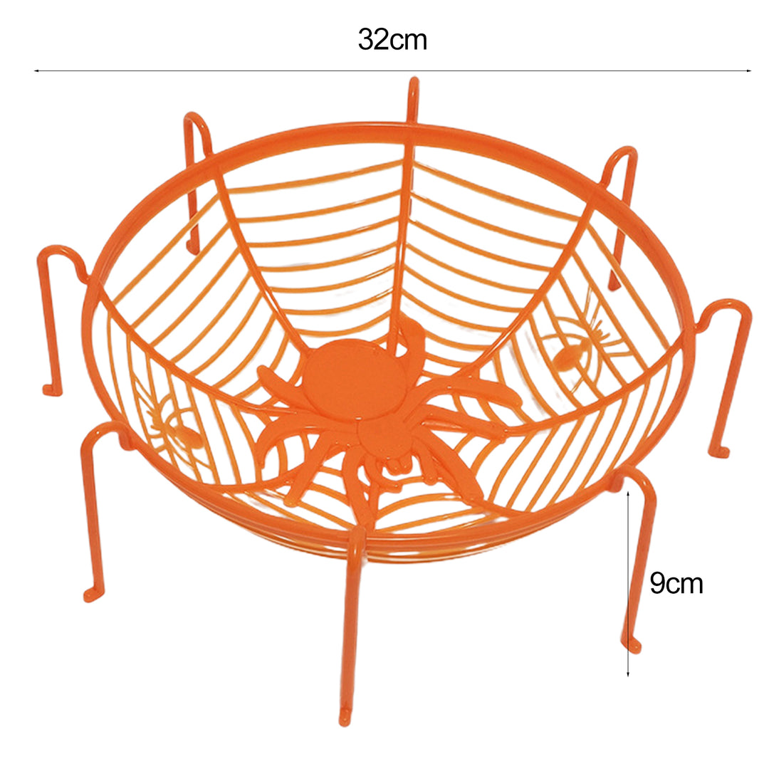 2Pcs Spider Web Candy Baskets Fruit Plates Large Capacity Bright Color Not Easily Deformed Halloween Party Plates Image 9