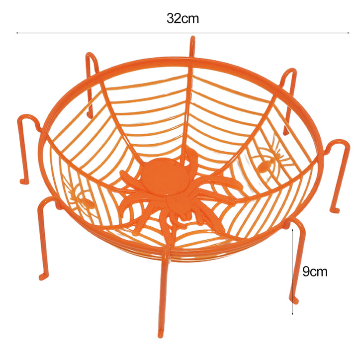 2Pcs Spider Web Candy Baskets Fruit Plates Large Capacity Bright Color Not Easily Deformed Halloween Party Plates Image 9