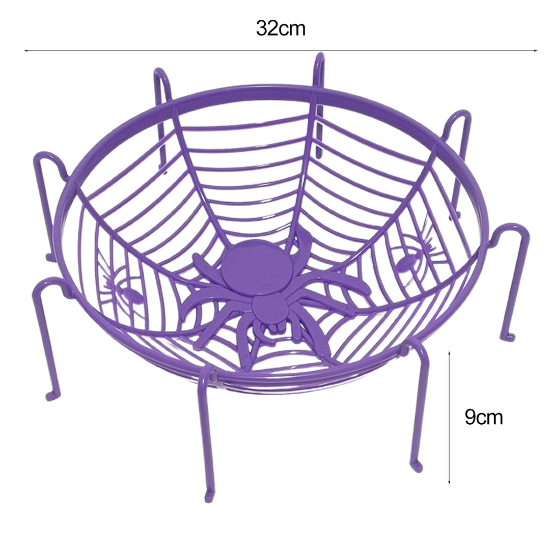 2Pcs Spider Web Candy Baskets Fruit Plates Large Capacity Bright Color Not Easily Deformed Halloween Party Plates Image 10