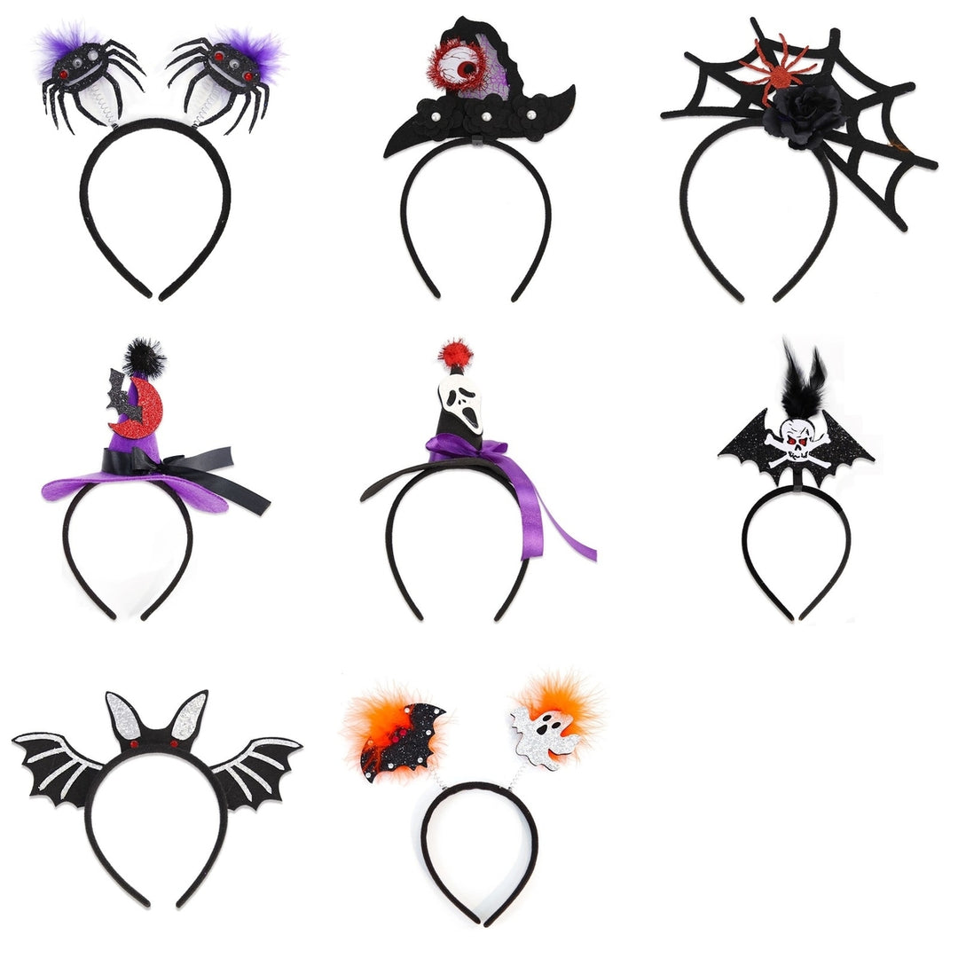 Halloween Headband Pumpkin Demon Skull Ghost Spider Web Hairband Cosplay Costume Party Favors Supplies Image 10