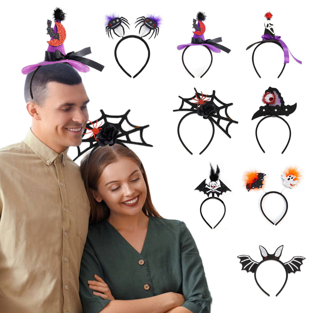 Halloween Headband Pumpkin Demon Skull Ghost Spider Web Hairband Cosplay Costume Party Favors Supplies Image 11