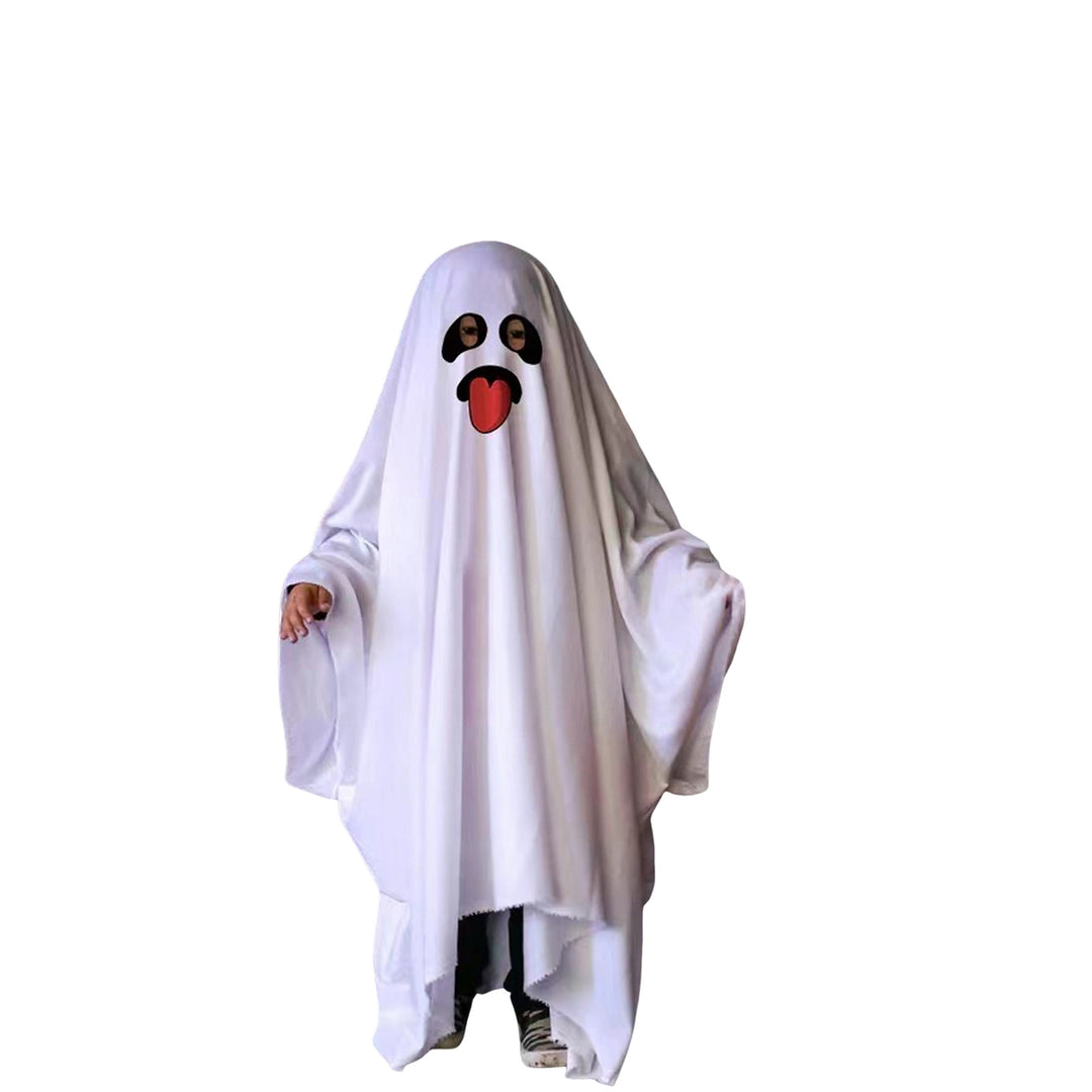 Kids Ghost Cloak Halloween Fancy Dress Ghost Cosplay Prop Spooky Trick-or-Treating Smiling Ghost Robe Party Costume Image 4