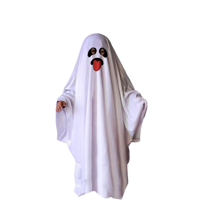 Kids Ghost Cloak Halloween Fancy Dress Ghost Cosplay Prop Spooky Trick-or-Treating Smiling Ghost Robe Party Costume Image 7