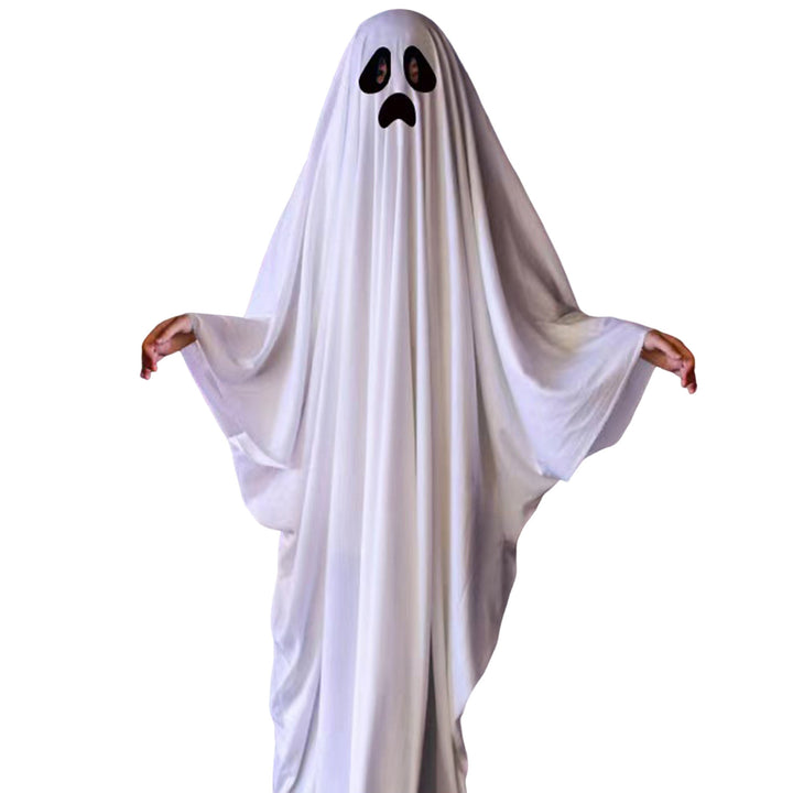 Kids Ghost Cloak Halloween Fancy Dress Ghost Cosplay Prop Spooky Trick-or-Treating Smiling Ghost Robe Party Costume Image 8