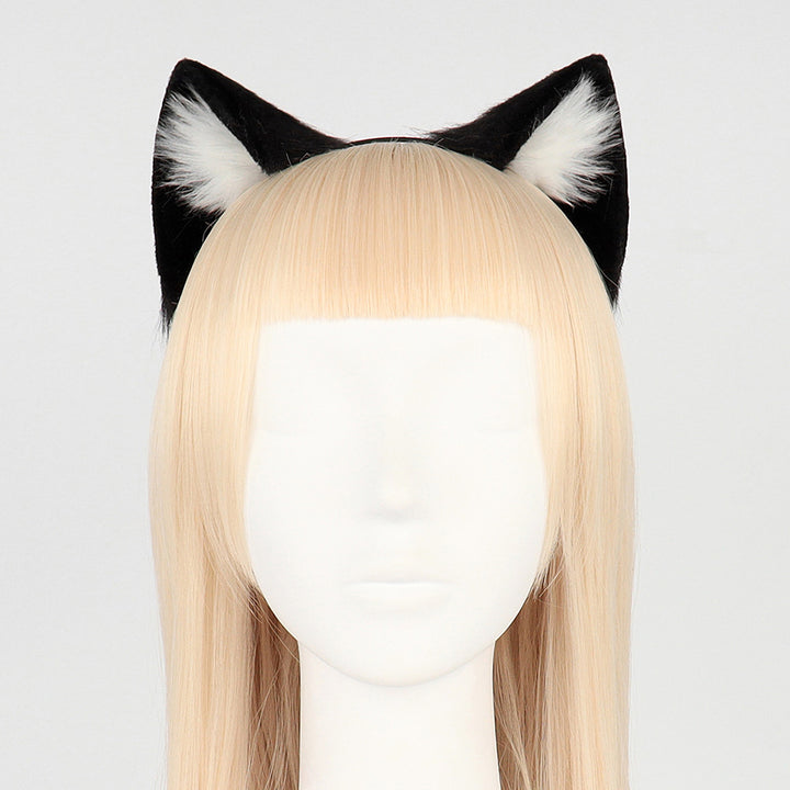 Faux faux Animal Costume Accessories Handmade Cat Ear Hairband Fox Tail Claw Gloves Kit for Anime Cosplay Party School Image 11