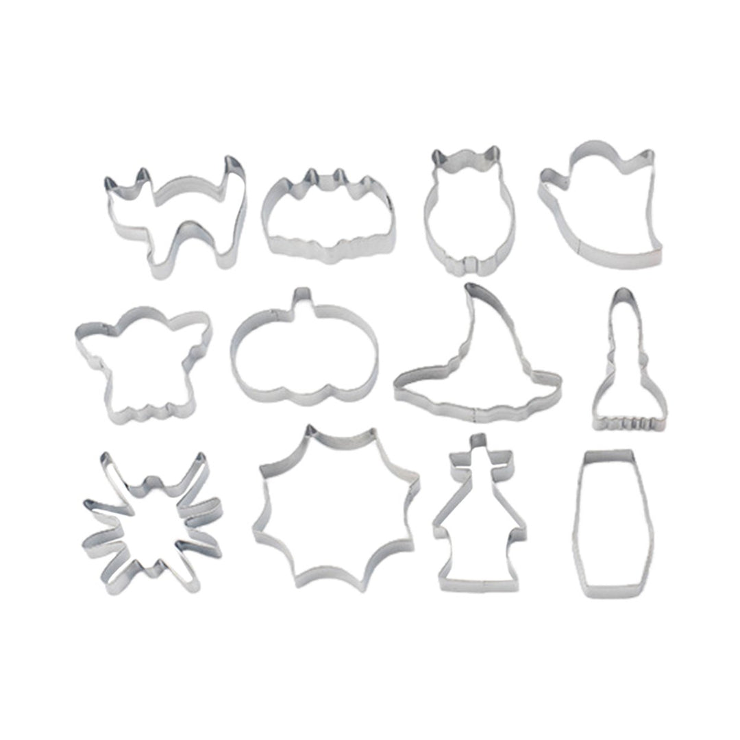 12/24 Pcs Halloween Cookie Cutter Set Stainless Steel Cookie Cutter Easy Release Baking Mold for Cakes Biscuits Image 4