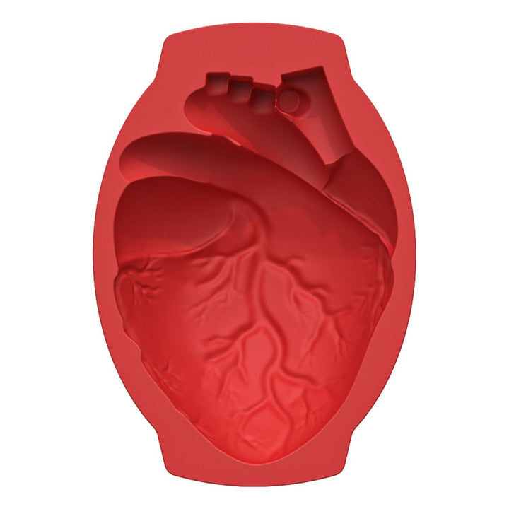 Halloween Silicone Cake Mold Realistic Human Heart Shape Reusable Easy to Clean DIY Baking Tools for Cookies Chocolates Image 1