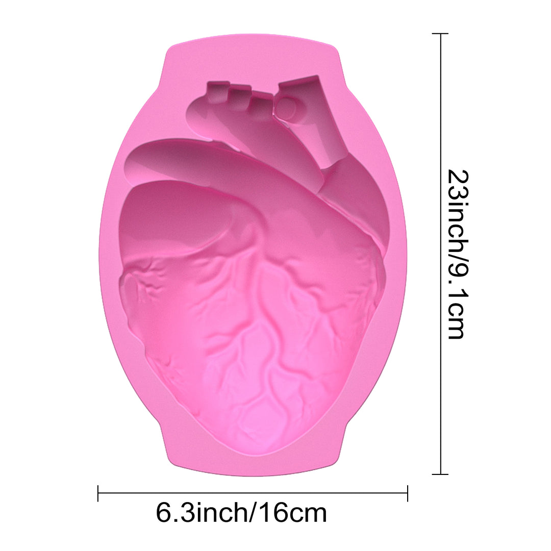 Halloween Silicone Cake Mold Realistic Human Heart Shape Reusable Easy to Clean DIY Baking Tools for Cookies Chocolates Image 10