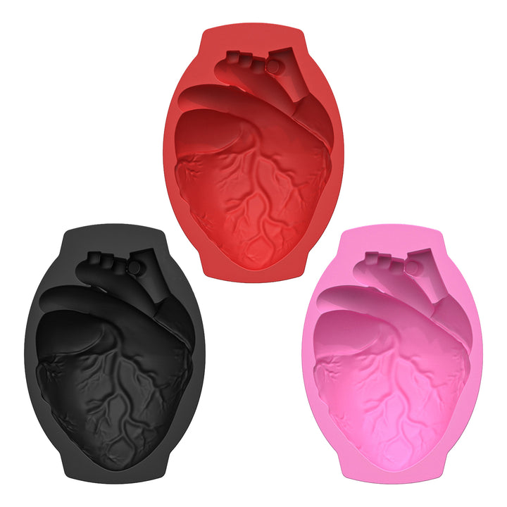 Halloween Silicone Cake Mold Realistic Human Heart Shape Reusable Easy to Clean DIY Baking Tools for Cookies Chocolates Image 11