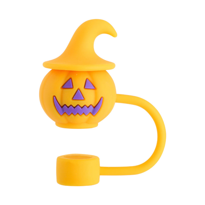 4Pcs Silicone Straw Covers Ghost Pumpkin Straw Cap Toppers Reusable Straws Tip Lids for Tumblers Halloween Mug Image 12