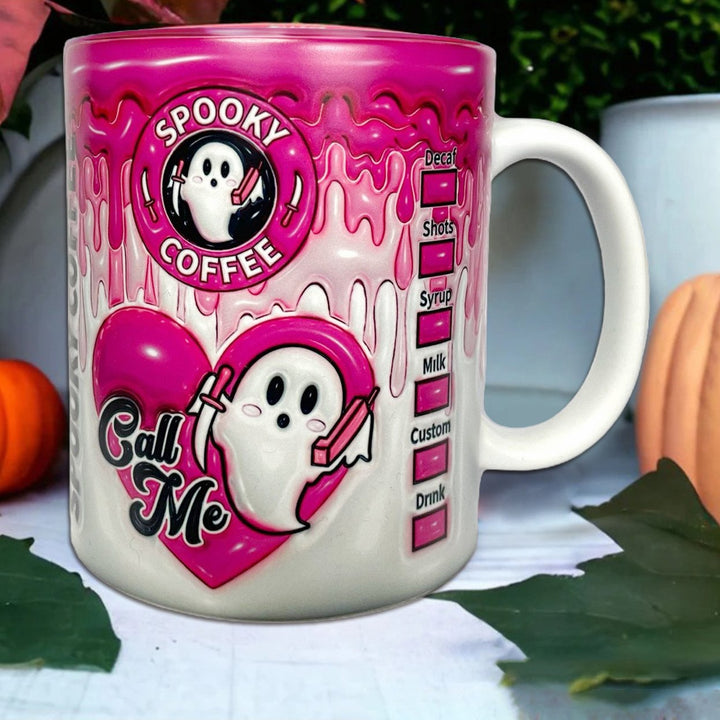 Ghost Coffee Cup Halloween Ceramic Mug 300ml Tea Cup Lightweight Handle Sturdy Reusable Drinking Mug for Halloween Image 2