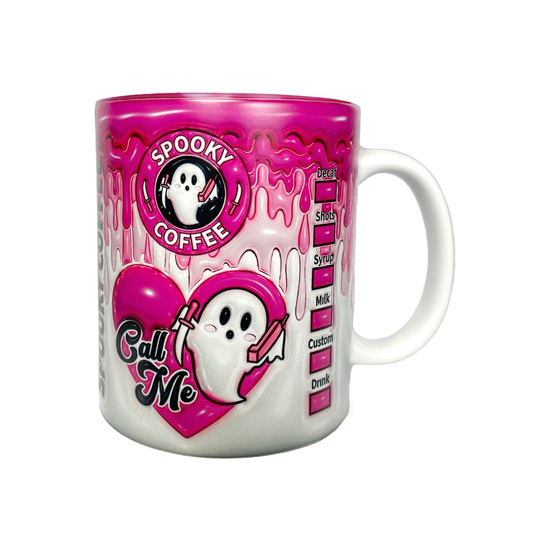 Ghost Coffee Cup Halloween Ceramic Mug 300ml Tea Cup Lightweight Handle Sturdy Reusable Drinking Mug for Halloween Image 4