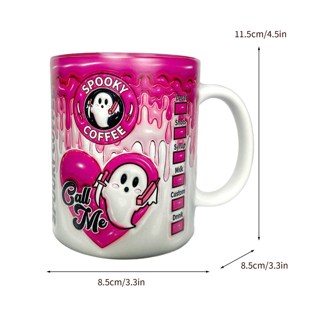 Ghost Coffee Cup Halloween Ceramic Mug 300ml Tea Cup Lightweight Handle Sturdy Reusable Drinking Mug for Halloween Image 6