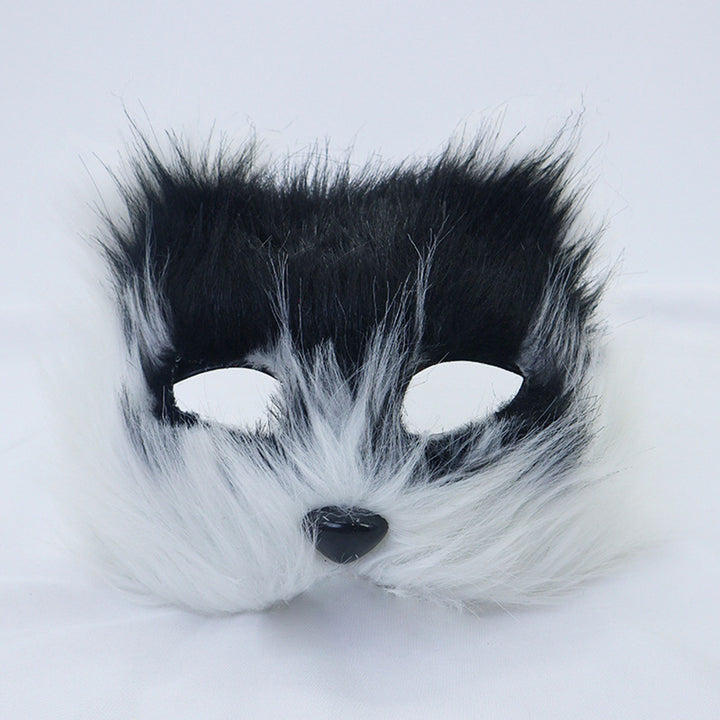 Halloween Animal Face Cushion Plush Fox Half Face Cushion Cosplay Party Props Carnival Masquerade Costume Accessories Image 7