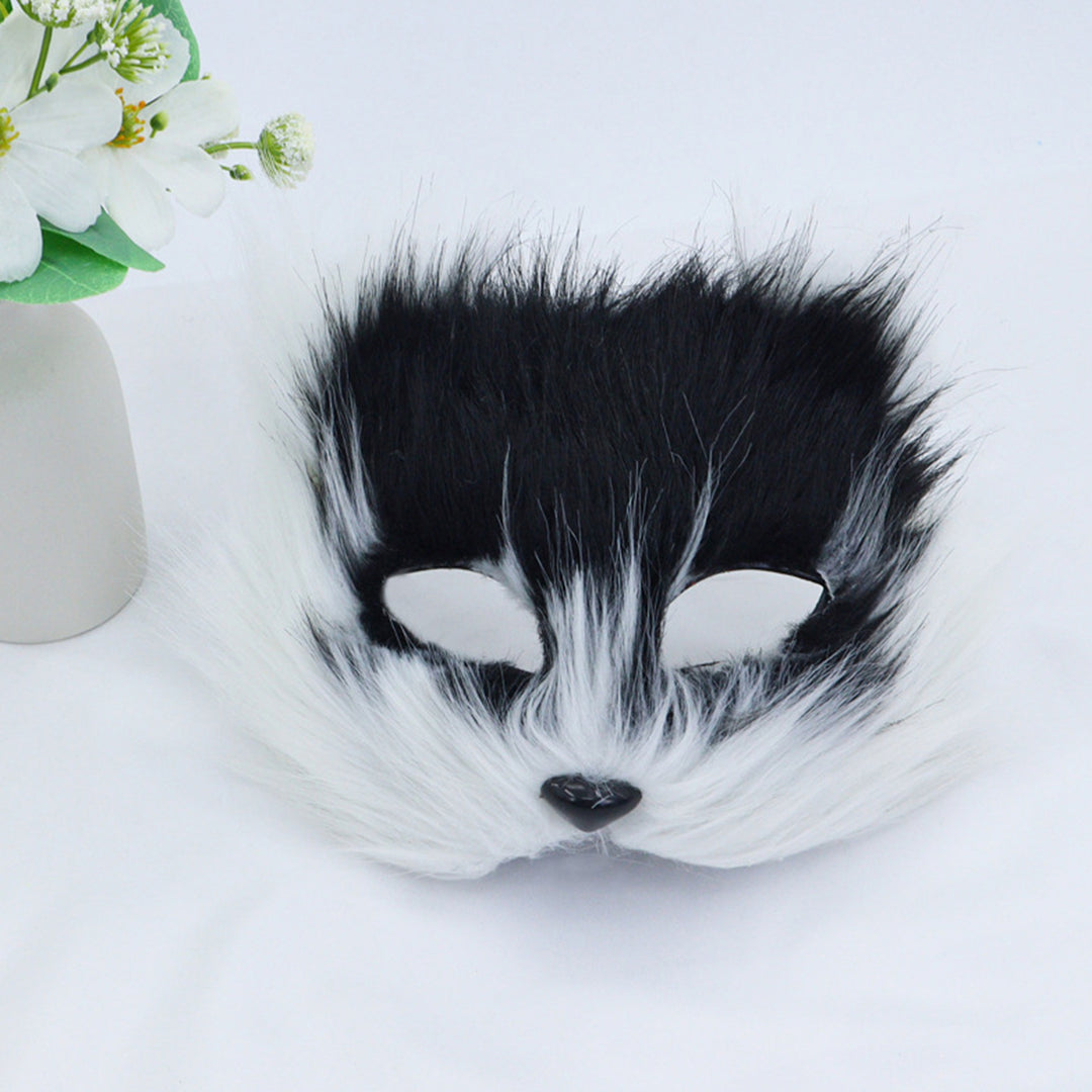 Halloween Animal Face Cushion Plush Fox Half Face Cushion Cosplay Party Props Carnival Masquerade Costume Accessories Image 8