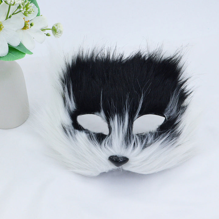 Halloween Animal Face Cushion Plush Fox Half Face Cushion Cosplay Party Props Carnival Masquerade Costume Accessories Image 8