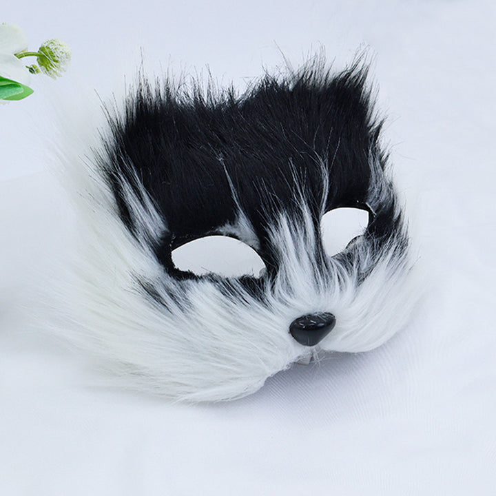 Halloween Animal Face Cushion Plush Fox Half Face Cushion Cosplay Party Props Carnival Masquerade Costume Accessories Image 9