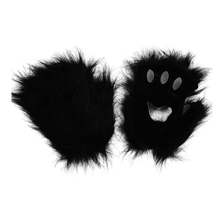 Halloween Fox Face Cushion Cosplay Party Tail Accessory faux Fox Gloves Animal Performance Costume for Masquerade Image 6