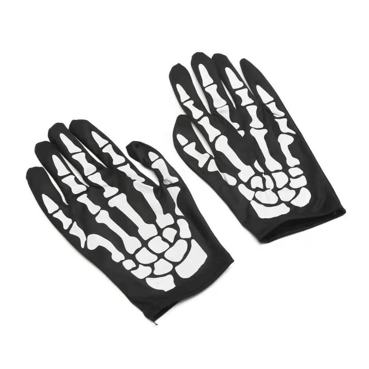 1 Set Halloween Skeleton Gloves Ghost Masque Set Creepy Scary Masque Cosplay Props Masquerade Party Halloween Costume Image 9