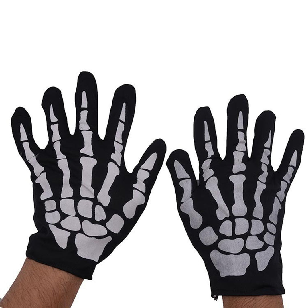 1 Set Halloween Skeleton Gloves Ghost Masque Set Creepy Scary Masque Cosplay Props Masquerade Party Halloween Costume Image 11