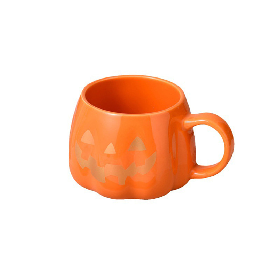 400ML Pumpkin Mug Ceramic Halloween Pumpkin Face Coffee Cup Cute Pumpkin Pattern Mug for Hot Cold Beverages Image 3