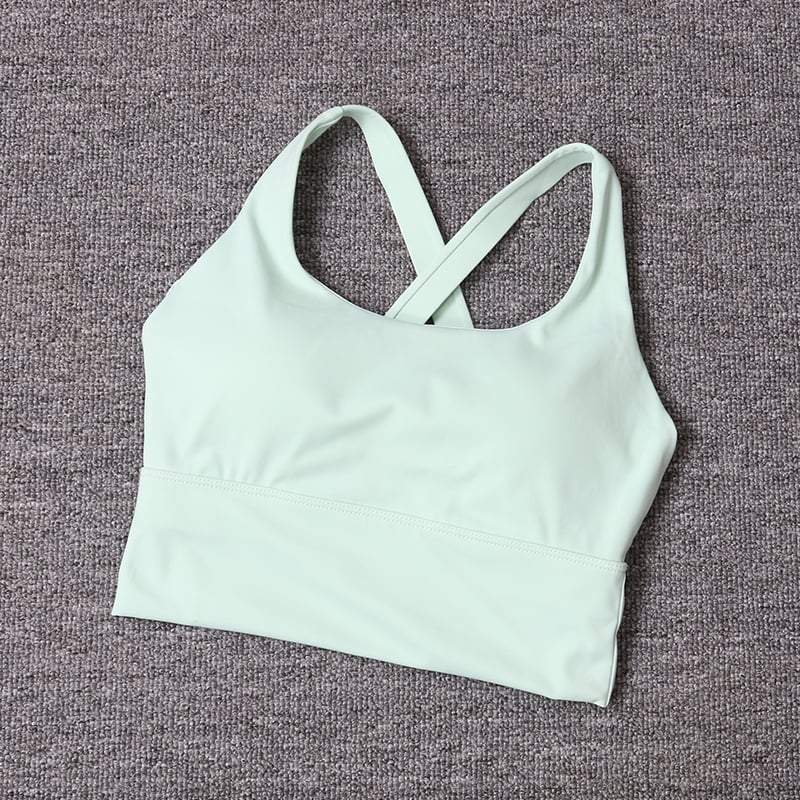 2024 Womens High-Quality Sports Bras Yoga Running Gym Quick Dry Nylon Fitness Image 4