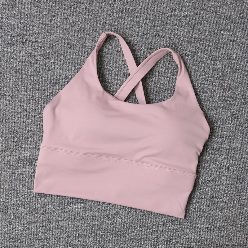 2024 Womens High-Quality Sports Bras Yoga Running Gym Quick Dry Nylon Fitness Image 1