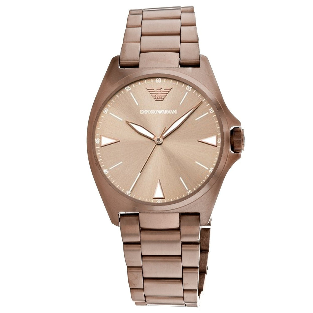 Armani Mens Nicola Gold Dial Watch - AR11353 Image 1