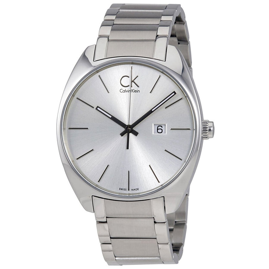 Calvin Klein Mens Exchange Silver Dial Watch - K2F21126 Image 1