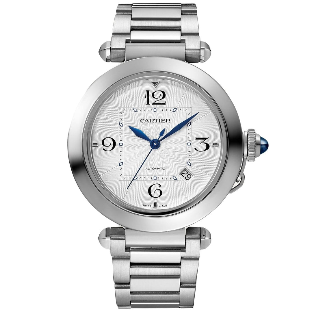 Cartier Mens Pasha Silver Dial Watch - WSPA0009 Image 1