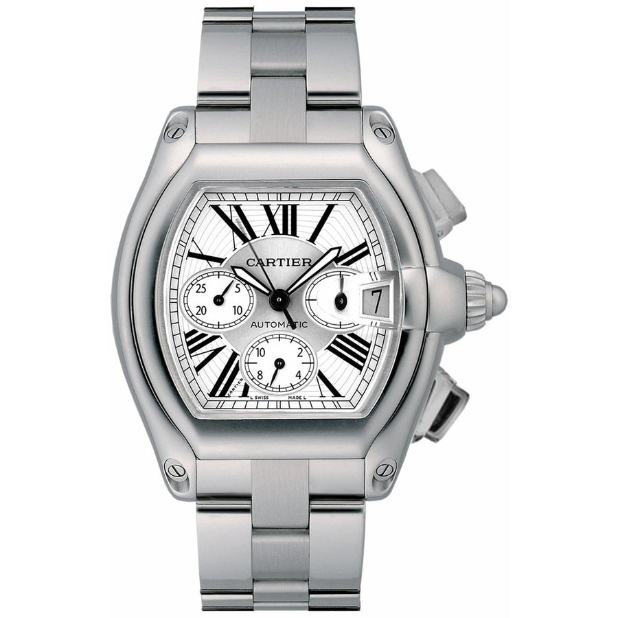 Cartier Mens Roadster Silver Dial Watch - W62019X6 Image 1