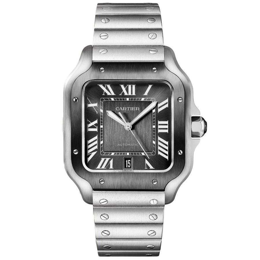 Cartier Mens Santos Black Dial Watch - WSSA0037 Image 1