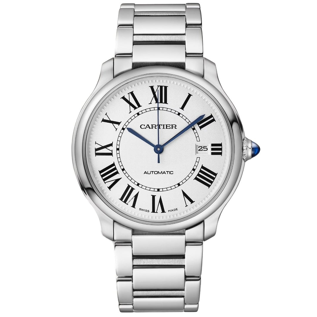 Cartier Mens Ronde Silver Dial Watch - WSRN0035 Image 1