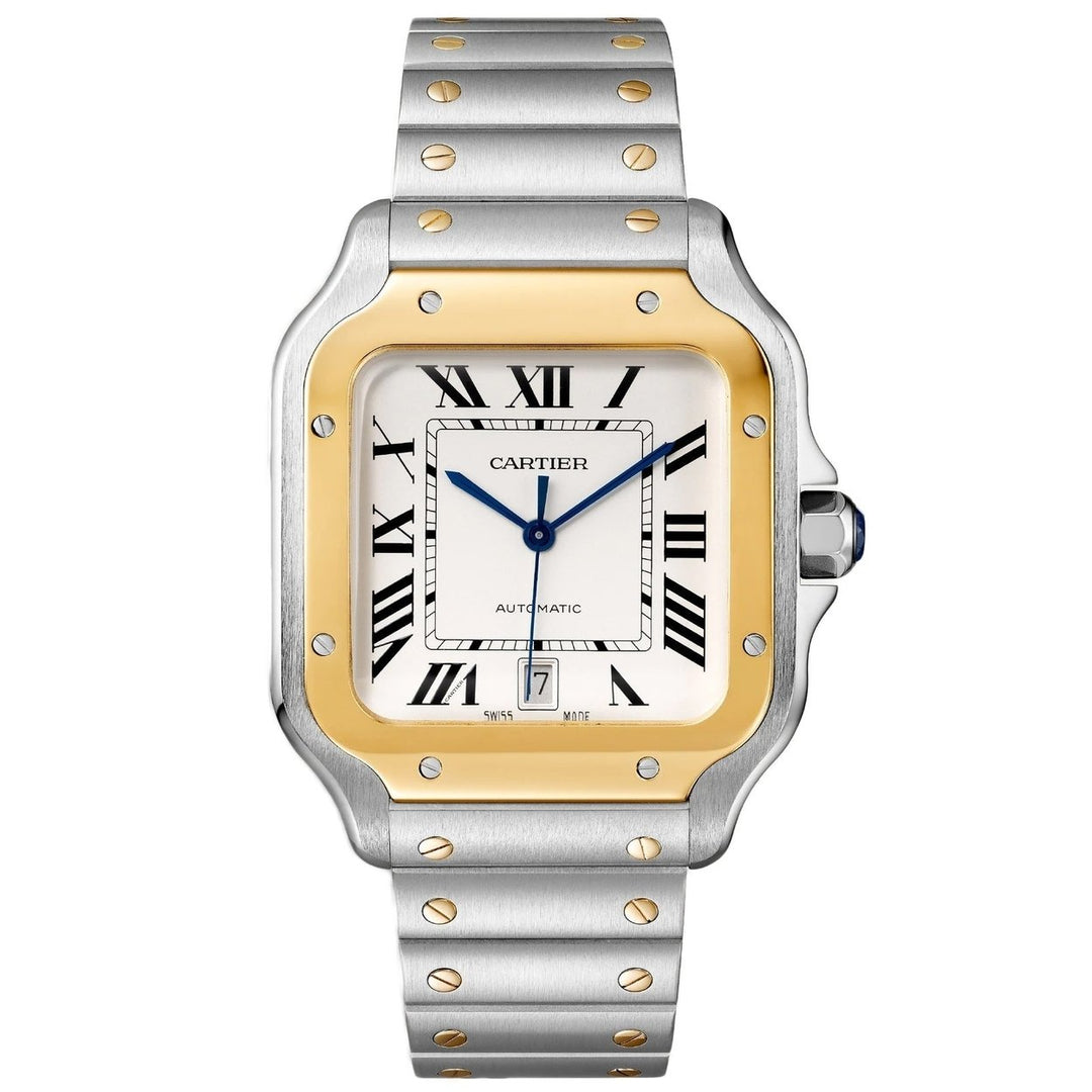 Cartier Mens Santos Silver Dial Watch - W2SA0009 Image 1