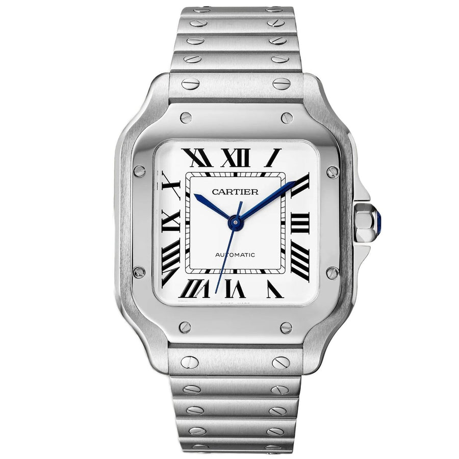 Cartier Mens Santos Silver Dial Watch - WSSA0029 Image 1