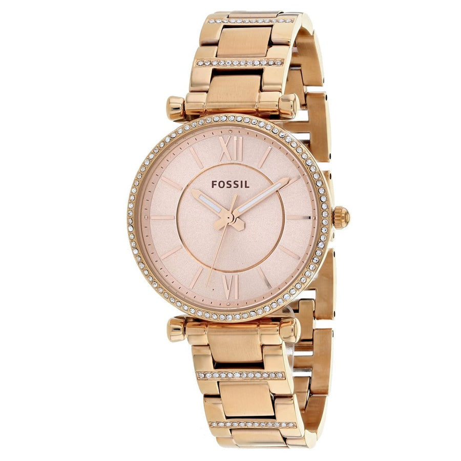 Fossil Womens Carlie Rose gold Dial Watch - ES4301 Image 1