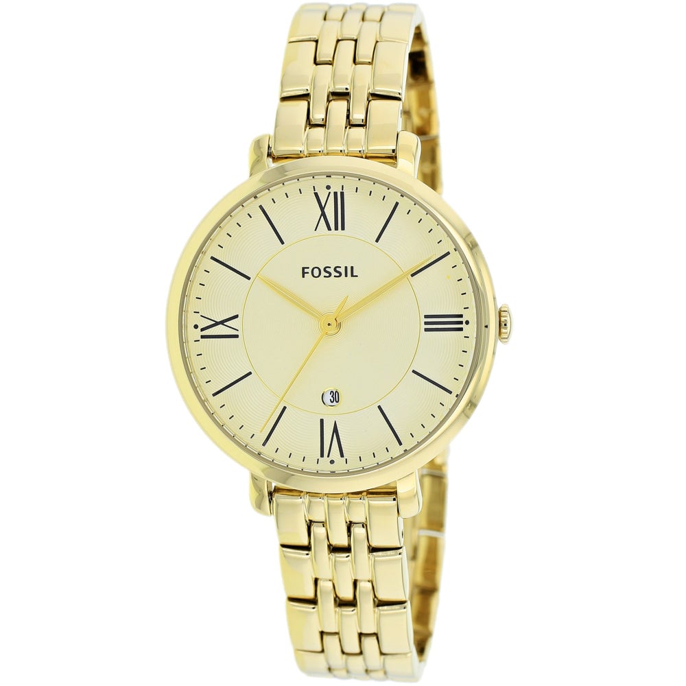 Fossil Womens Jacqueline Champagne Dial Watch - ES3434 Image 1