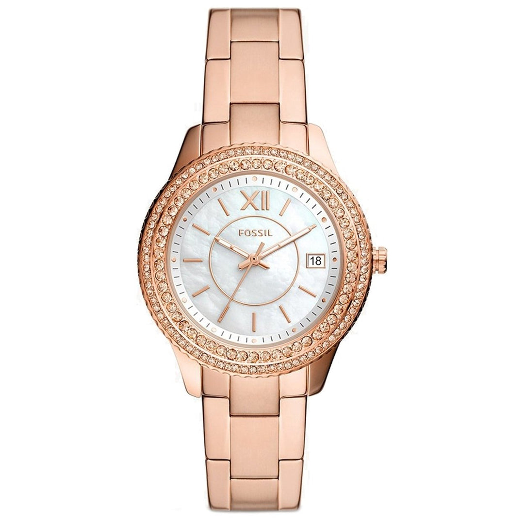 Fossil Womens Stella White Dial Watch - ES5131 Image 1